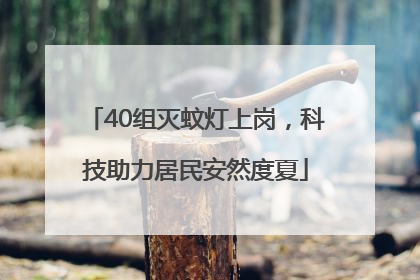 40组灭蚊灯上岗，科技助力居民安然度夏