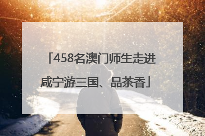 458名澳门师生走进咸宁游三国、品茶香