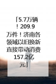 5.7万辆！209.9万件！济南各领域以旧换新直接带动消费157.2亿元