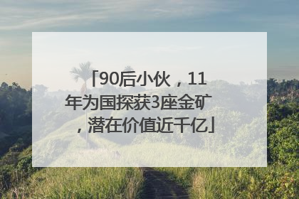 90后小伙，11年为国探获3座金矿，潜在价值近千亿