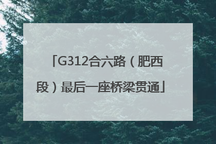 G312合六路（肥西段）最后一座桥梁贯通
