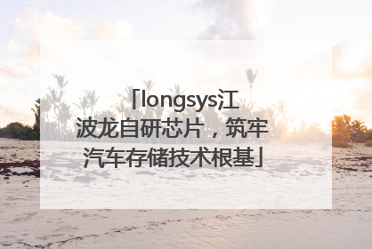 longsys江波龙自研芯片，筑牢汽车存储技术根基